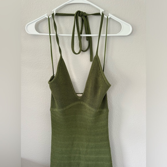 Finders Keepers Iggy knit halter dress. Green. Size small. EUC. - Picture 9 of 15